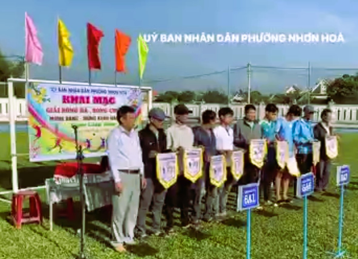 Phường Nhơn Hoà khai mạc giải bóng chuyền nam xuân Giáp Thìn 2024