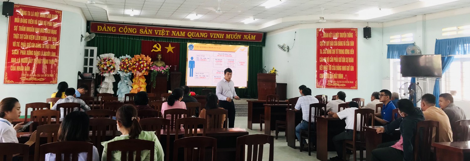 Bảo hiểm xã hội thị xã phối hợp với Bưu điện thị xã và phường Nhơn Hòa tổ chức Hội nghị truyền thông phát triển người tham gia bảo hiểm xã hội tự nguyện năm 2024